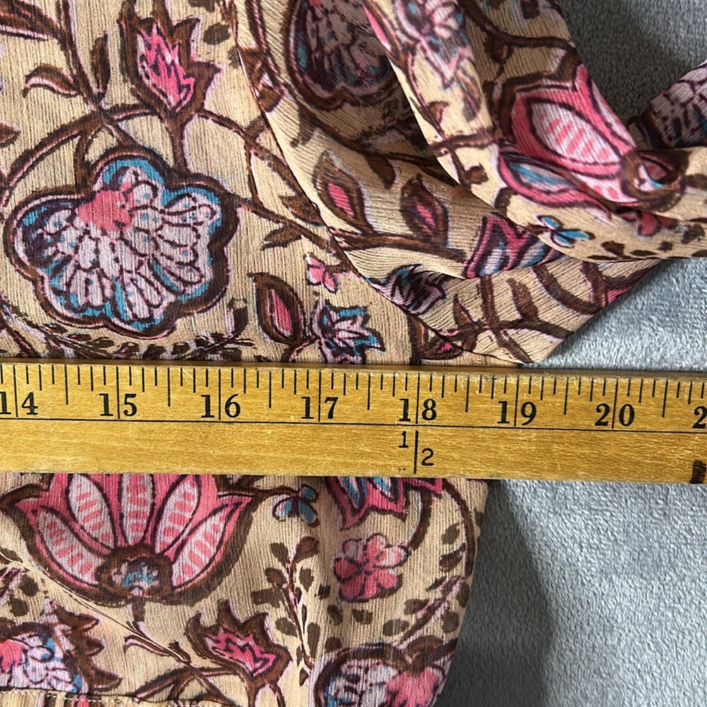 Soft surroundings pergola embroidered floral print sheer tunic Sz s - Picture 11 of 11